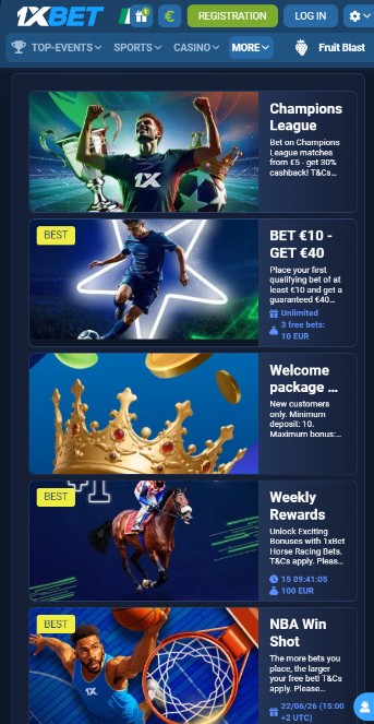 1xBet Ireland Sportsbook Promotions