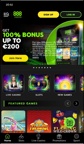 888sport Casino Ireland Homepage