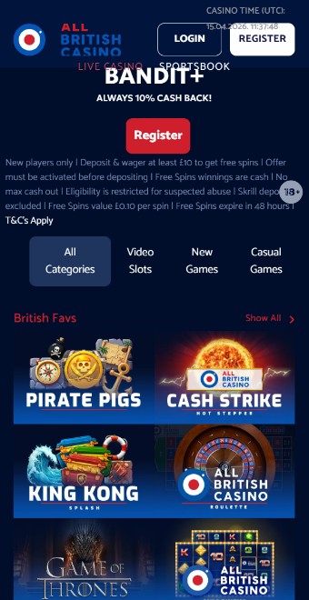 Allbritish Casino Homepage Ireland