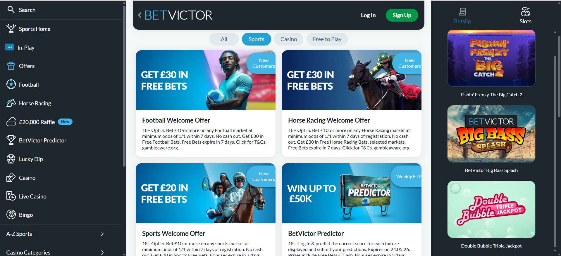 Betvictor Offers Ireland pc