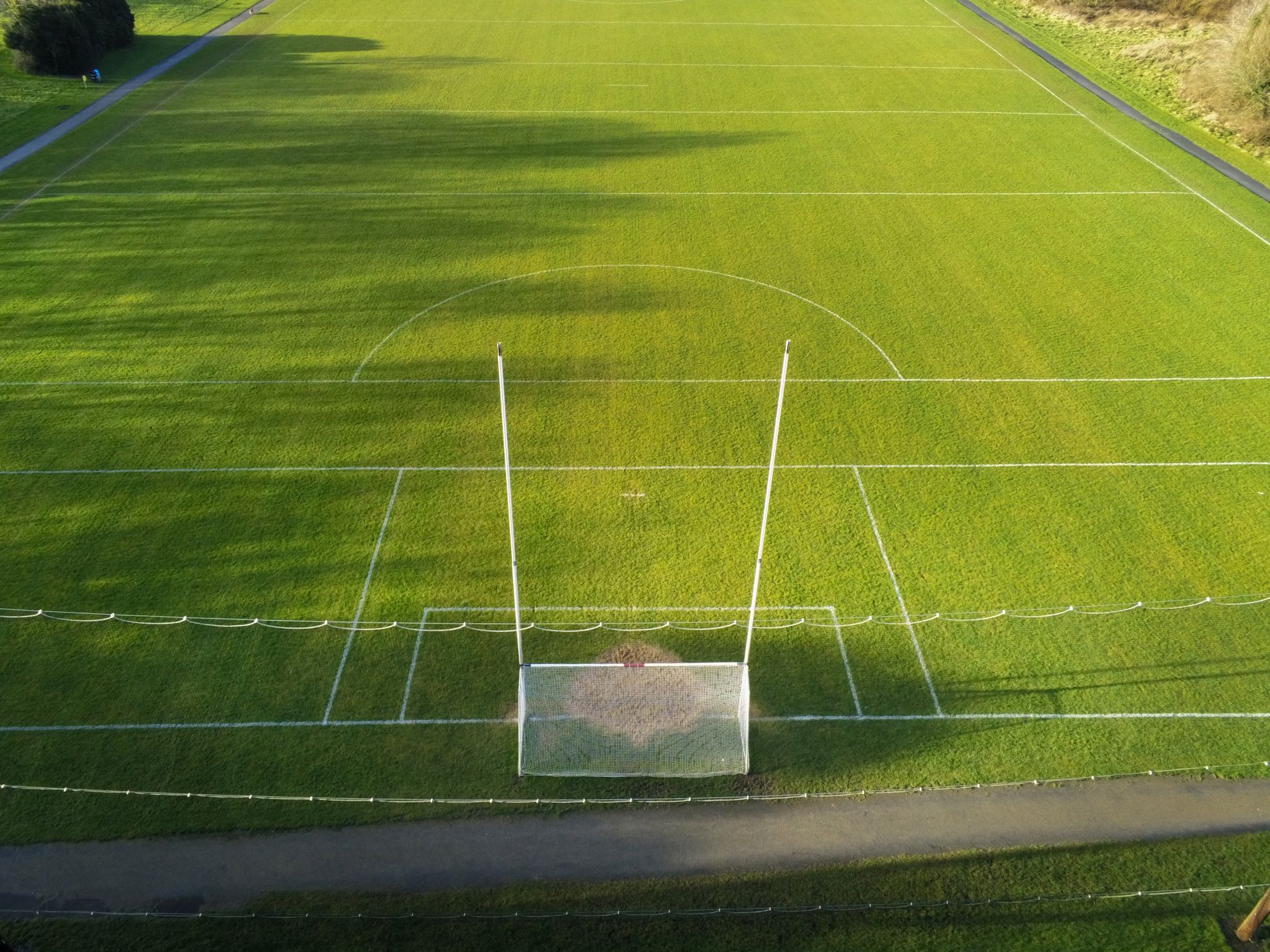 An image of a Gaelic football goalpost