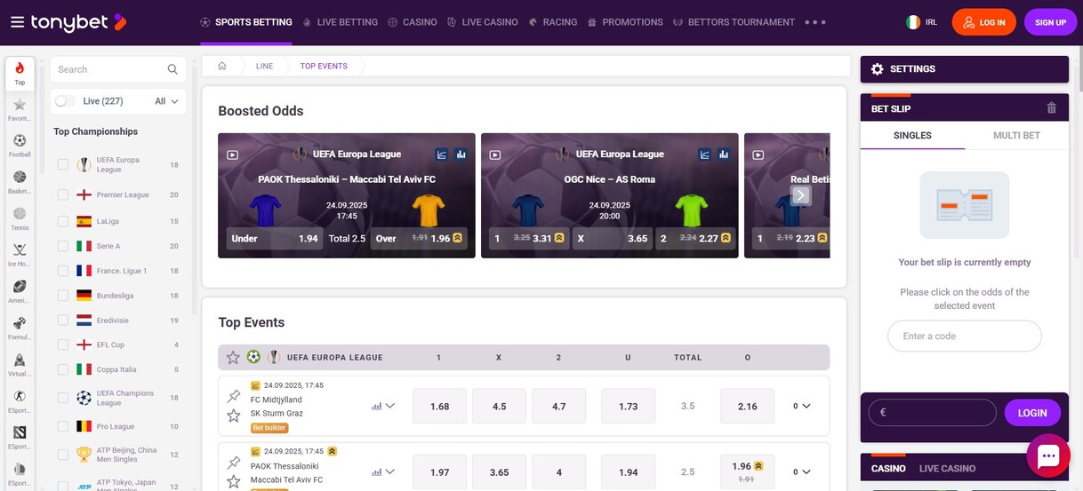 Homepage Sportsbetting Tonybet I