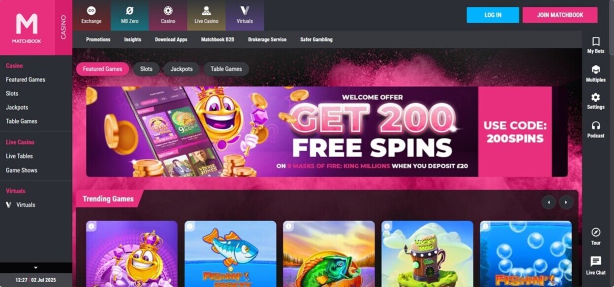 Matchbook ireland Casino