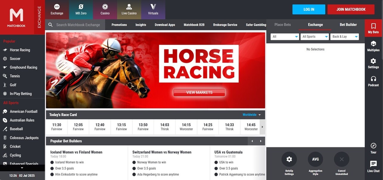 Matchbook ireland Homepage