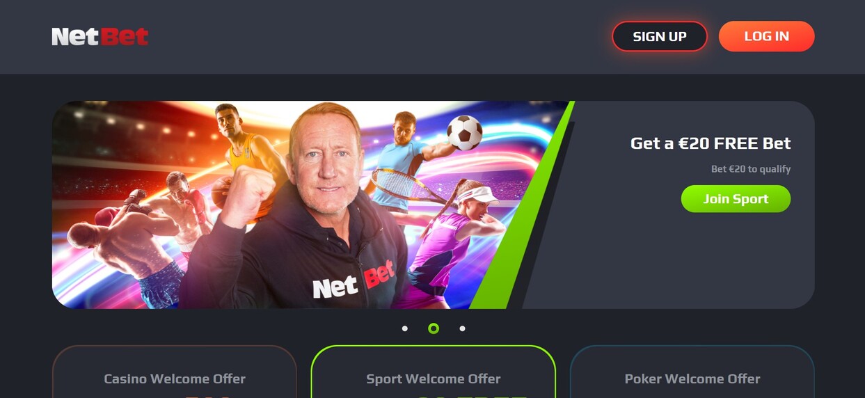 Netbet Homepage Ireland pc