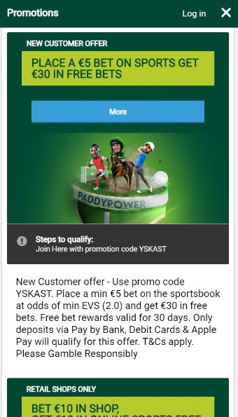 PaddyPower Promotions Sports Ireland