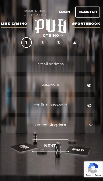 Registration Pub Casino Ireland