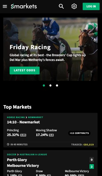 Smarkets Betting Homepage Ireland