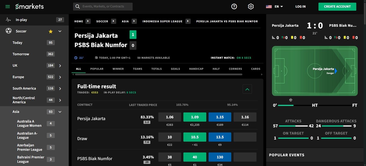 Smarkets Betting Inplay Ireland