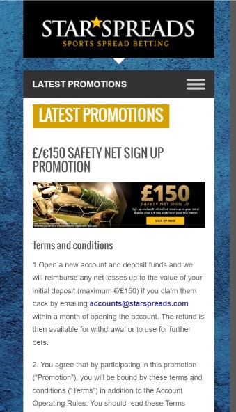 Starspreads Ireland Sportsbook Promotions