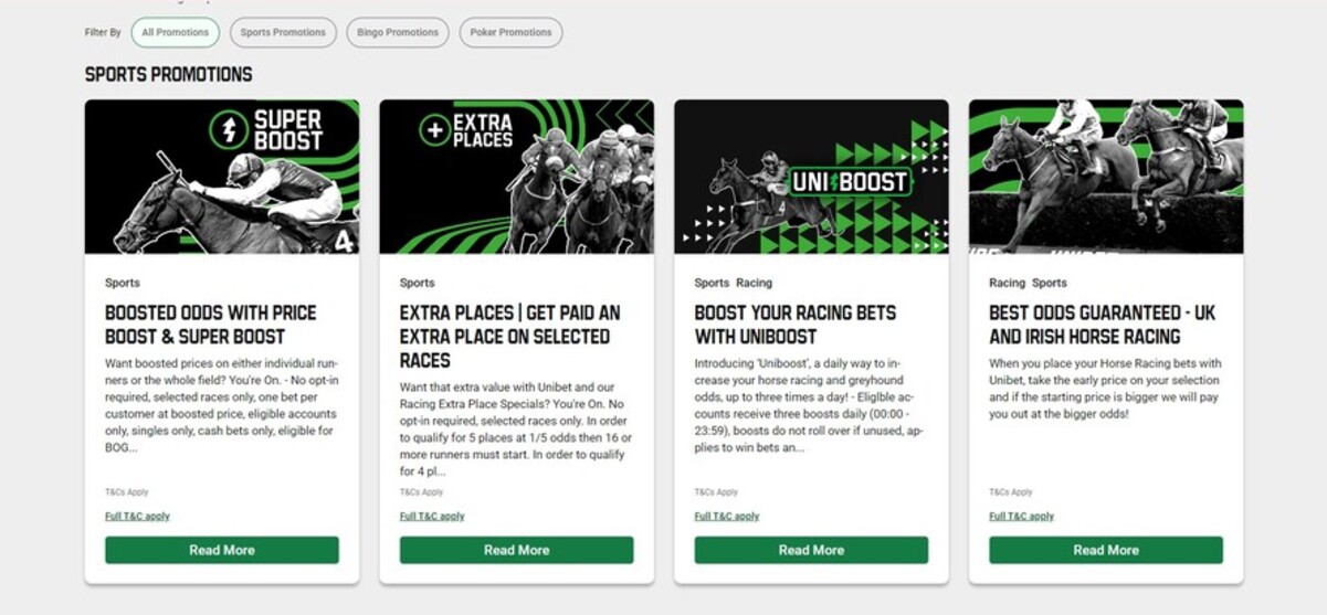 Unibet sports Promotions Ireland